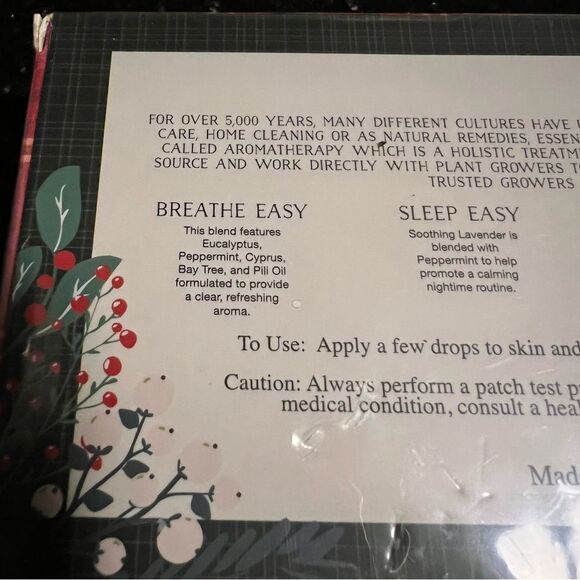 😊3/$30 Essential Oil Massage Oil Wellness set of 6 NEW IN BOX - Picture 4 of 16